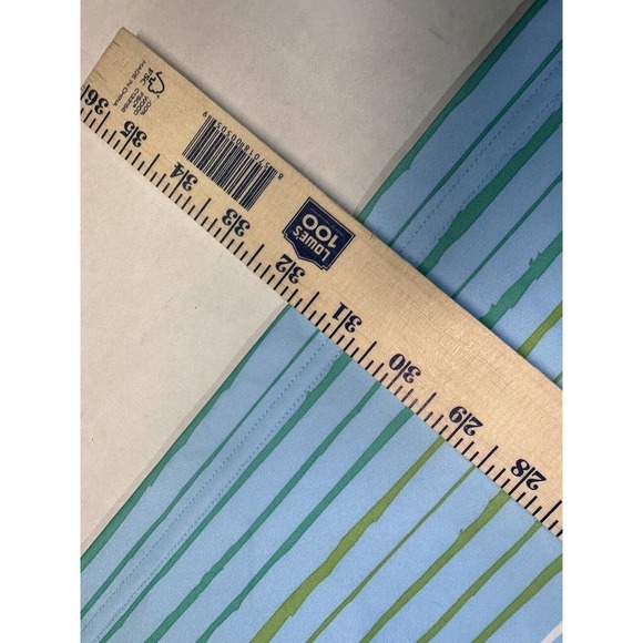 Adidas Golf Polo Shirt Mens 2XL Blue Green Stripe Climacool Short Sleeve Stretch - Picture 3 of 4